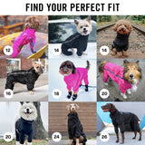 Canada Pooch Dog Slush Suit Dog Bodysuit for Rain and Snow Full Body Dog Suit Water-Resistant Dog Onesie (Black, 8 (7-9" Back Length))