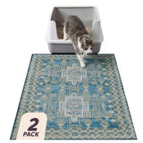 Lovewag Cat Litter Mat, Litter Box Mat, Blue Mesa, 28x41, 2 Pack