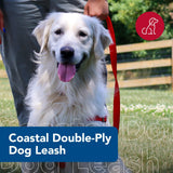 Coastal Pet Double-Ply Dog Leash - Bolt Snap Attachment to Collars and Harnesses - Nylon Dog Walking Leash for Small, Medium and Large Dogs - Red - 1" x 4'