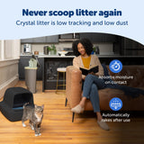 PetSafe ScoopFree Crystal Pro Self-Cleaning Litter Box, Black