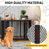 GarveeLife 48 in Large Dog Crate Furniture with Top Access Door, Heavy Duty Dog Crate Wooden Indoor Decorate Pet Cage, Indestructible Pet Dog Cage for Medium to Large Dogs