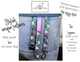 Lucky Love Dog Bundle - Medium No Pull Dog Harness & Adjustable Collar, in Stylish Laguna Pattern, Durable & Comfortable for Pet Dogs, Suitable for Puppies & Adult Dogs