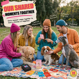 HEELAY Dog Moments Daily Connection Cards for Dog Owners, 50 Interactive Bonding Activities and Reflection Prompts, Includes Wooden Display Stand, Meaningful Gift for Dog Moms, Dog Dads and Pet Lovers