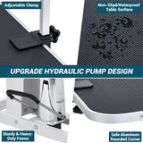 CuisinSmart Hydraulic Dog Grooming Table 43.3'' Large Pet Grooming Table for Dogs, Max Load 350Lbs, 22"-39" Adjustable Height, Non-Slip PVC Top Salon-Grade Dog Groomings Station