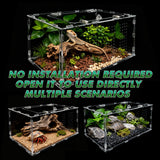 GVWRATW The Ultimate Small Animal Terrarium 7.9" x 5.9" x 11.8": A Versatile Reptile Serving as a Complete Starter Tank for a Wide Range of Species Including Lizards, Geckos, Frogs, Crabs, and Spiders