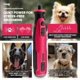 Diamondg Cordless Dog Nail Grinder with Quiet Sound & LED Tip for Large & Small Dogs, 4hrs. Runtime - Electric Dog Nail Trimmer, Heavy Duty Rotary Tool Alternative to Toenail Clippers & Filers