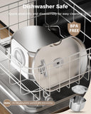 Cat Water Fountain Stainless Steel - Pet Drinking Fountain for Cats Indoor - 2.2L/74oz Automatic Water Dispenser with Watering Level Window (1 Filter)