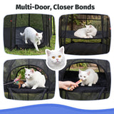 Catio Outdoor Cat Enclosure Pop up Cat Tower Tent Cat Playpen w/Breathable Mesh Portable Catio Kitten Pet Animal Play Pen Indoor Enclosed Kitty Patio Balcony Camping(Hexagonal,XL)