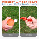 Lil'Clucker Large Automatic Chicken Waterer Cups | Chicken Water Feeder Suitable for Chicks, Duck, Goose, Turkey and Bunny | Poultry Water Feeder Kit (Orange, 5-Pack)