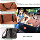 Lealchum Dog Car Seat for Medium Sized Dog,Car Dog Bed with Adjustable Leashes,Comfort and Support with Memory Foam Filled,Safety Travel Per Car Seat with Non-Slip Bottom(Grey, Large)