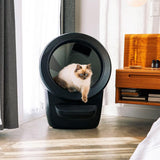 Whisker Litter-Robot 4 with Step & Fence, Black - Automatic