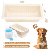 20-Pack Pet Loo Pee-Pod Refills with Sponge Compatible with PetSafe Portable Dog Potty, Dog Litter Box Disposable Potty Tray Cornstarch Material, Urine Disposal (Pet Loo NOT Included)