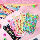 Yeyeplum 42 Pcs Dog Shirts Sleeveless, Soft Breathable Summer Puppy Clothes, Cute Printed Pet T-Shirt Vest Bulk Pack for Small Medium Large Dogs Pet Cat Hawaiian Clothing Daily Wear(M)