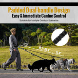 OneTigris Hands Free Dog Leash, Waist Leash for Dog Walking with Detachable Chest Bag, Thickened Mesh Lumbar Support and Durable Bungee Straps, Running leashs for Medium Large Dogs