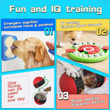 Goohomeey Dog Puzzle Feeder for Small/Middle Breeds - Adjustable Treat Dispenser Funny Slow Feeder Puppy Enrichment Training Toy Pet Interactive Toys Lick Mat Dogs to Keep Dog/Cat Busy