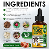 Yeast Infection Treatment for Dogs Helps with Itching & Allergies – Dog Yeast Infection Treatment Liquid Herbal Supplement – for All Breeds – Bacon Taste – 2 Oz
