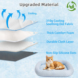 NESAYVER Cat Cooling Mat, Summer Cooling Pet Bed Mat for Cats or Small Dogs Puppy, 23.6"x19.7" Calming Anxiety Relief Small Dog Bed with 3D Sensory Dot,Soft & Comfortable Pet Pad with Anti-Slip Bottom