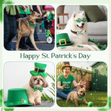 Sanwuta 60 Pcs St. Patrick's Day Dog Collar Bow Ties Bulk Shamrock Pet Bow Tie Pet Accessories Detachable Collar Charms for Small Medium Large Dogs Cat Grooming Supplies Costume