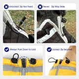 FUAMEY Dog Coat for Large Dogs,Waterproof Dog Winter Jacket with Harness Built in Puppy Cold Weather Coats Reflective Pet Vest with Zipper Warm Fleece Dogs Snowsuit Windproof Yellow 2XL