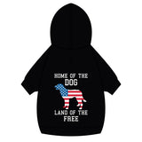 Patriotic Dog Hoodie — “Home of the Dog, Land of the Free”