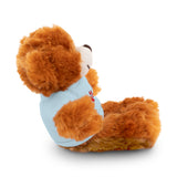Plush Bear with Paw-Print Tee — Cute Gift for Kids & Pet Lovers