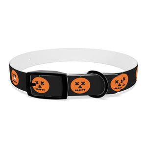 jack-o-lantern print dog collar