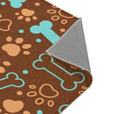 Pet Paw & Bone Area Rug — Cute Dog-Themed Accent Mat