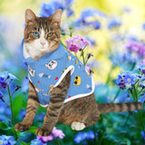 Cat Hoodie with Fish Print