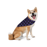 Purple Star Pet Bandana — Star Pattern Dog/Cat Bandana