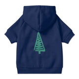 Pet Hoodie with Collar Hole – Minimalist Christmas Tree Design