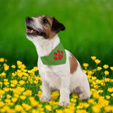 Red Pawprint Bandana Collar — Pet Bandana