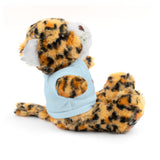 Plush Bear with Paw-Print Tee — Cute Gift for Kids & Pet Lovers
