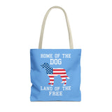Patriotic Dog Tote Bag - Home of the Dog, Land of the Free
