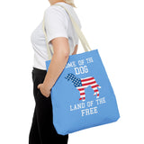 Patriotic Dog Tote Bag - Home of the Dog, Land of the Free