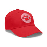 Hat with Paw Print Leather Patch - Pet Lovers