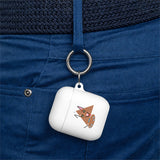 Cute Geometric Cat AirPods Case — Triangle Kitty AirPods/Pro Cover with Keyring