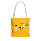 Cute Cat Face Tote Bag - Yellow Pet Lover's Shopping Bag