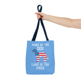 Patriotic Dog Tote Bag - Home of the Dog, Land of the Free