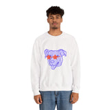 Purple Dog Love Crewneck Sweatshirt