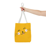 Cute Cat Face Tote Bag - Yellow Pet Lover's Shopping Bag