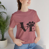Love Paw T-Shirt — Distressed Paw Print Pet Lover Tee