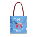Patriotic Dog Tote Bag - Home of the Dog, Land of the Free