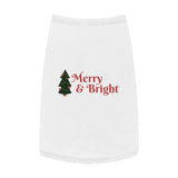 Merry & Bright Pet Tank Top — Christmas Dog Shirt with Tree Design