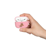 Cute Geometric Cat AirPods Case — Triangle Kitty AirPods/Pro Cover with Keyring