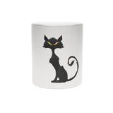 Halloween Spooky Black Cat Metallic Mug