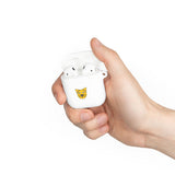 Cat Face AirPods Case — Cute Yellow Cat Keyring Cover for AirPods & AirPods Pro