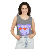 Purple Dog Graphic Tank Top — Cute Pup Illustration