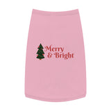 Merry & Bright Pet Tank Top — Christmas Dog Shirt with Tree Design