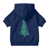 Pet Hoodie with Collar Hole – Minimalist Christmas Tree Design