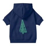 Pet Hoodie with Collar Hole – Minimalist Christmas Tree Design